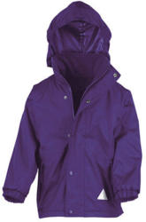 Result Gyerek Kabát Kapucnis Hosszú ujjú Result Junior Reversible Stormproof Jacket -M (7-8), Lila/Lila