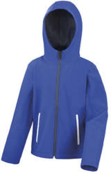 Result Gyerek Kabát Kapucnis Hosszú ujjú Result Kids TX Performance Hooded Softshell Jacket -S (5-6), Királykék/Sötétkék