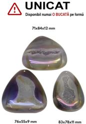  Pandantiv Agata Dungata Druzy Colorat Picatura cu Gaura - 67-83 x 55-84 x 9-15 mm - 1 Buc