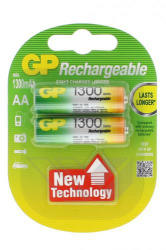 GP Batteries Set acumulatori R6 AA NiMH 1300mAh Low Self Discharge 2buc/blister GP (GP130AAHC-LSD-BL2) - sogest