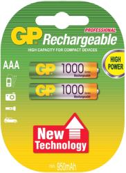 GP Batteries Set acumulatori AAA R3 NiMH 1000mAh 2buc/blister GP (GP100AAAHC-BL2) - sogest