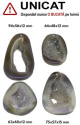  Pandantiv Agata Dungata Druzy Colorata Picatura cu Gaura - 63-794 x 48-60 x 12-15 mm - 1 Buc