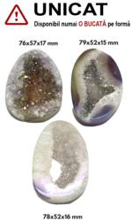  Pandantiv Agata Dungata Druzy Colorata Picatura cu Gaura - 76-79 x 52-57 x 15-17 mm - 1 Buc