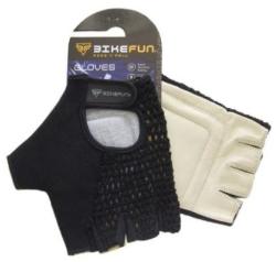 BikeFun Knit rövid ujjú kesztyű, kötött, fekete, XL-es méret