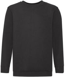 Fruit of the Loom Gyerek Pulóver Hosszú ujjú Fruit of the Loom Classic Set-In Sweat Kids - 116 (5-6), Fekete