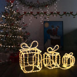vidaXL Karácsonyi díszdobozok 180 LED-del (289982)