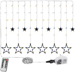 Voltronic LED csillagos lánc 150 LED fehér mix + távirányító