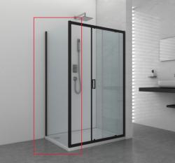 Sanotechnik Elite Black oldalelem S100B/S120B tolóajtóhoz (6 mm) (F90B) - zuhanystore