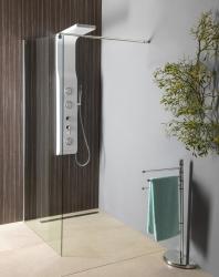 SAPHO Walk In Fix zuhanyfal, 80x190cm magas, átlátszó üveg (WI081)