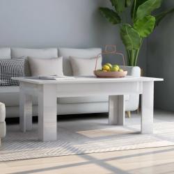 vidaXL Măsuță de cafea, alb extralucios, 100 x 60 x 42 cm, PAL (801185) Masa de cafea