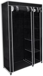 vidaXL Dulap de haine pliabil, negru, 110 x 45 x 175 cm (60719) Garderoba