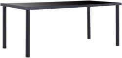 vidaXL Masă de bucătărie, negru, 180 x 90 x 75 cm, sticlă securizată (281855)