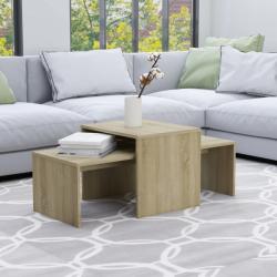 vidaXL Set măsuțe de cafea, stejar sonoma, 100x48x40 cm, PAL (802915) Masa de cafea