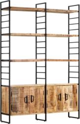 vidaXL Bibliotecă cu 4 rafturi, 124x30x180 cm, lemn de mango nefinisat (284418) - vidaxl