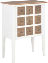 vidaXL Servantă, alb, 54 x 30 x 80 cm, lemn masiv (280075) Comoda
