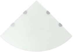 vidaXL Rafturi de colț cu suporturi crom 2 buc. alb 45x45 cm sticlă (3051600) Raft