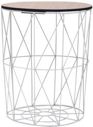 vidaXL Măsuță de cafea, alb, Ø 47 cm (287653) Masa de cafea