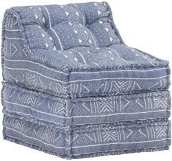 vidaXL Fotoliu puf modular, indigo, material textil (287716)