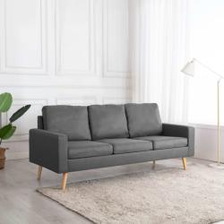vidaXL Canapea cu 3 locuri, gri deschis, material textil (288713) Canapea