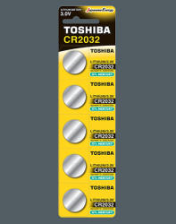 Toshiba Set 5 baterii CR2032 TOSHIBA Lithium 3V (CR2032 PW BP-5N) - sogest