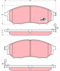 TRW set placute frana, frana disc TRW COTEC GDB3392 (GDB3392)