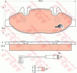 TRW set placute frana, frana disc TRW COTEC GDB1600 (GDB1600)