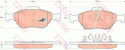 TRW set placute frana, frana disc TRW COTEC GDB3457 (GDB3457)
