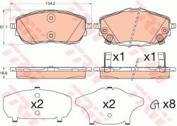 TRW set placute frana, frana disc TRW COTEC GDB3598 (GDB3598)
