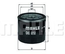 MAHLE Filtru ulei MAHLE OC 272 (OC 272) - automobilus