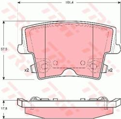 TRW set placute frana, frana disc TRW COTEC GDB4135 (GDB4135)