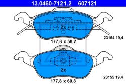 ATE set placute frana, frana disc ATE 13.0460-7121.2 (13.0460-7121.2)