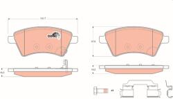 TRW set placute frana, frana disc TRW COTEC GDB1673 (GDB1673)