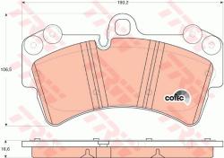 TRW set placute frana, frana disc TRW COTEC GDB1548 (GDB1548)