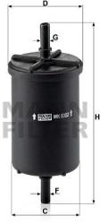 Mann-filter filtru combustibil MANN-FILTER WK 6002 (WK 6002) - automobilus