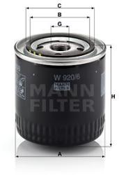 Mann-filter Filtru ulei MANN-FILTER W 920/6 (W 920/6) - automobilus