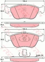 TRW set placute frana, frana disc TRW GDB1406 - automobilus