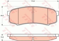 TRW set placute frana, frana disc TRW COTEC GDB3464 (GDB3464)