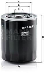 Mann-filter Filtru ulei MANN-FILTER WP 928/81 (WP 928/81) - automobilus