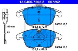ATE set placute frana, frana disc ATE 13.0460-7252.2 (13.0460-7252.2)