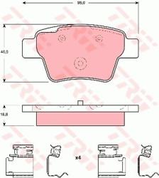 TRW set placute frana, frana disc TRW COTEC GDB1678 (GDB1678)