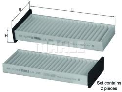 MAHLE Filtru, aer habitaclu MAHLE LA 296/S (LA 296/S)
