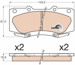 TRW set placute frana, frana disc TRW COTEC GDB3534 (GDB3534)