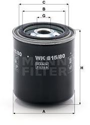 Mann-filter filtru combustibil MANN-FILTER WK 815/80 (WK 815/80) - automobilus