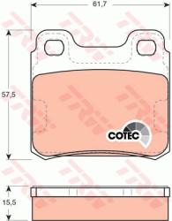 TRW set placute frana, frana disc TRW COTEC GDB952 (GDB952)