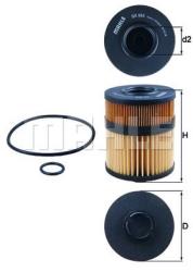 MAHLE Filtru ulei MAHLE OX 563D (OX 563D) - automobilus