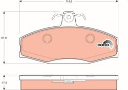 TRW set placute frana, frana disc TRW COTEC GDB1280 (GDB1280)