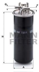 Mann-filter filtru combustibil MANN-FILTER WK 735/1 (WK 735/1) - automobilus