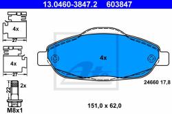ATE set placute frana, frana disc ATE 13.0460-3847.2 (13.0460-3847.2)