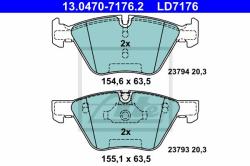ATE set placute frana, frana disc ATE Ceramic 13.0470-7176.2 (13.0470-7176.2)