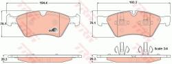 TRW set placute frana, frana disc TRW COTEC GDB1642 (GDB1642)